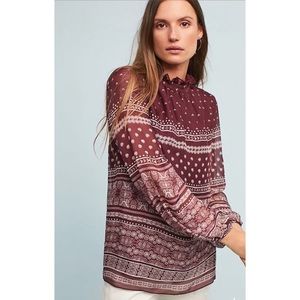 NWOT Shoshanna Norona Silk Blouse Anthropologie